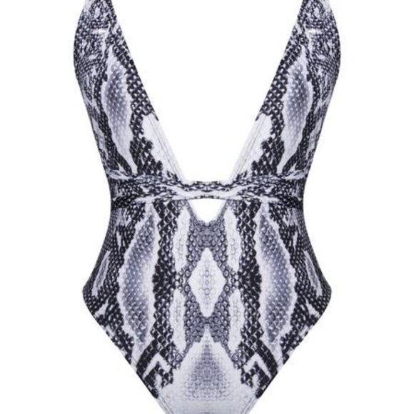 Buckle Snake Print Swimsuit - Picture 2 of 3
